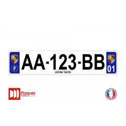 Plaque d'immatriculation Porsche