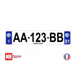 Plaque d'immatriculation Volkswagen