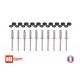 Lot de 10 rivets avec caches noirs