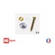 Kit de fixation pour plaque signalétique chromé conique