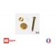 Kit de fixation pour plaque signalétique laiton plat