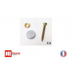 Kit de fixation pour plaque signalétique alu plat