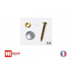 Kit de fixation pour plaque signalétique alu conique
