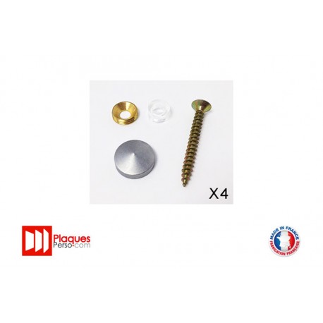 Kit de fixation pour plaque signalétique alu conique