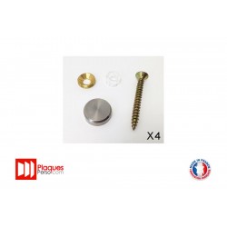 Kit de fixation pour plaque signalétique inox plat