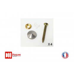 Kit de fixation pour plaque signalétique inox conique