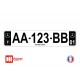 Plaque d'immatriculation Mercedes noir