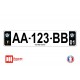Plaque d'immatriculation BMW noire