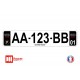 Plaque d'immatriculation Audi noire