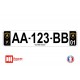 Plaque d'immatriculation Lamborghini noire