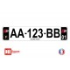 Plaque d'immatriculation S line noire