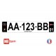 Plaque d'immatriculation Audi RS noire