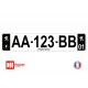 Plaque d'immatriculation Peugeot noire