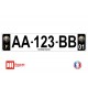 Plaque d'immatriculation Alfa Romeo noire