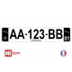 Plaque d'immatriculation Jaguar noire