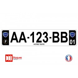 Plaque d'immatriculation Lancia noire