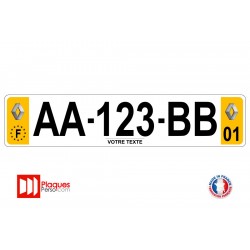 Plaque d'immatriculation Renault sport