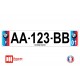 Plaque d'immatriculation BMW couleur M