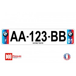 Plaque d'immatriculation BMW couleur M