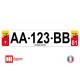 Plaque d'immatriculation couleur et logo Abarth