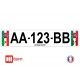 Plaque d'immatriculation Fiat couleur italie