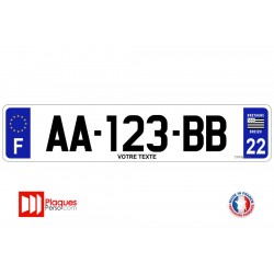 Plaque d'immatriculation Bretagne