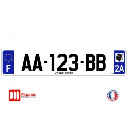 Plaque d'immatriculation Corse
