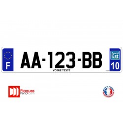 Plaque d'immatriculation Grand Est