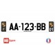 Plaque d'immatriculation Porsche carbone
