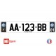 Plaque d'immatriculation Volkswagen carbone