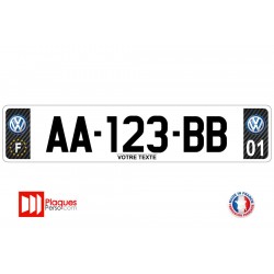 Plaque d'immatriculation Volkswagen carbone