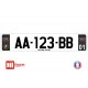 Plaque d'immatriculation Audi carbone