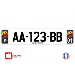 Plaque d'immatriculation Abarth carbone