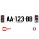 Plaque d'immatriculation Audi S line carbone
