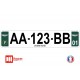Plaque d'immatriculation Aston Martin vert anglais