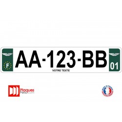Plaque d'immatriculation Aston Martin vert anglais