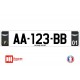 Plaque d'immatriculation Aston Martin carbone