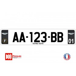 Plaque d'immatriculation Aston Martin carbone