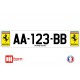 Plaque d'immatriculation Ferrari logo