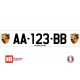Plaque d'immatriculation Porsche logo