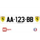 Plaque d'immatriculation Ferrari logo