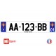 Plaque d'immatriculation FPF Bleue
