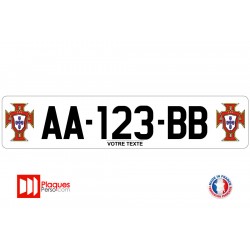 Plaque d'immatriculation FPF blanche