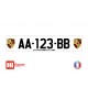 Plaque d'immatriculation Porsche logo