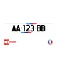 Plaque d'immatriculation BMW M blanche