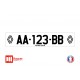 Plaque d'immatriculation Renault blanche