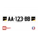 Plaque d'immatriculation Renault RS blanche