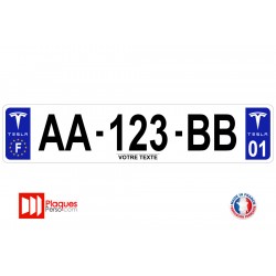 Plaque d'immatriculation Tesla
