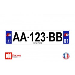 Plaque d'immatriculation S line