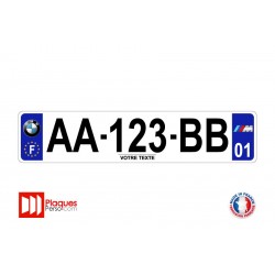 Plaque d'immatriculation BMW M
